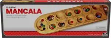 Classic Mancala Game - Features a Full-Sized, Solid Wooden Board for 2 Players