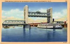 Sacramento, California, Tower Bridge Elevated For Sacramento River Steamer