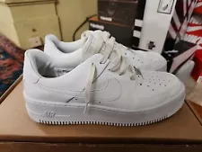 Women’s Size 12 - Nike Air Force 1 Sage Low Triple White 2018 Men’s Size 10.5