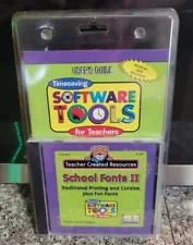 Software Timesaving Tools For Teachers School Fonts II. New Old Stock, Sealed!