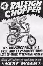 SALE! Win A Raleigh Chopper Bike Vintage Advertising Poster Unframed