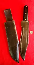 HUGE Vintage Bowie Knife With Sheath