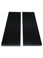 2 PCS OF 1/4" BLACK G-10 - KNIFE HANDLE MATERIAL BLANK SCALES G10 2" x 6"