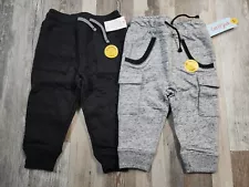 NEW 2Pack Cat & Jack Diamond Toddler Boys Joggers Sz 18M Baby Cargo Jogger Pants