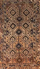 Tribal Semi-Antique Geometric Kashkoli/ Abadeh Area Rug 5'x9' Handmade Carpet