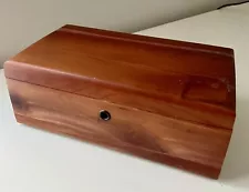 Small Vintage LANE Cedar Wooden Chest Jewelry Box Chambersburg, PA- no key