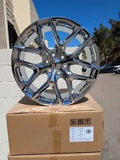 22" Chrome Rims - Set 4 - Fit Chevrolet Suburban Silverado 1500 Tahoe LS LT Z71