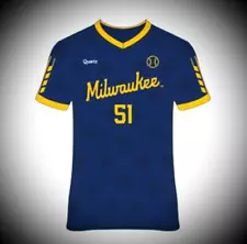 2024 MKE BREWERS FREDDY PERALTA SOCCER JERSEY SGA ~ PICK YOUR SIZE ~ PRESALE