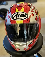 Arai RX - 7 Corsair “Nicki Hayden” Red / Gray Men’s Medium DOT / Snell Approved