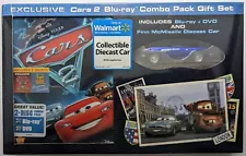 RARE! CARS 2 BLU-RAY + DVD + FINN MCMISSILE BLUE METALLIC DIECAST CAR - SEALED!