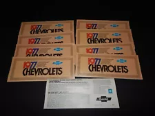 9 1977 CHEVROLET Sales Brochures CAMARO CORVETTE Impala Dealer book 13 CARS! NOS