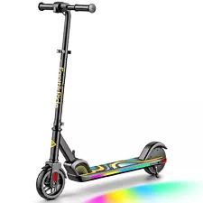 C9 Pro Electric Scooter for Kids 3.9ft-5.2ft, Colorful Rainbow Lights, 5/8/10...