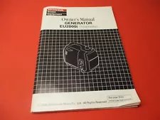 OEM ORIGINAL HONDA GENERATOR EU2000I COMPANION EM4 OWNERS MANUAL