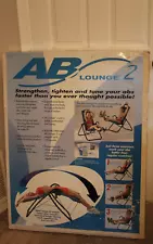 AB Lounge 2 Original Abdominal Workout Fitness Exercise Blue Lounger Chair NEW