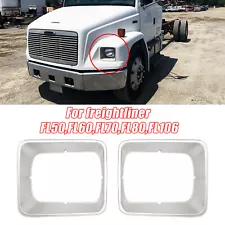 Pair Headlight Bezels For Freightliner FL50 FL60 FL70 FL80 FL106 06-20017-000