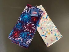 Kohl’s Celebrate Americana Fireworks Kitchen Terry Towels Set of 2