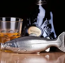 Fish shaped Flask 5 oz Stainless Steel, Fishing Gift For Dad, Uncle, Grandpa!!