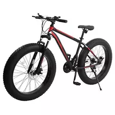 Front Suspension Mountain Bike 21 Speed 26'' Fat Tire Bikes MTB Bicycle Cycling