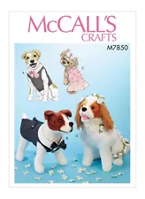 M7850 Sewing Pattern Pet Dog Puppy Clothes Wedding XS-L 8-20 in. McCall's 7850