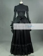 Victorian Gothic Morticia Addams Nadja Mourning Witch Halloween Costume 324 XXXL