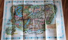 Vintage Huge 1962 Walt Disney Disneyland Map, Great Condition, Original Envelope