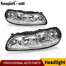 Chrome Housing Headlights Assembly For 1997-2003 Chevy Malibu Headlamps 97-03 (For: 2003 Chevrolet Malibu)