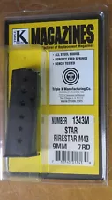 TRIPLE K 1343M FOR STAR FIRESTAR M43 Magazine 9mm Mag USA MADE 9 mm 7rd SPAIN