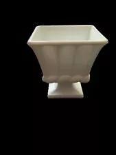 Ventage Milk Glass square vase