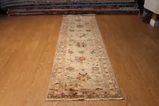 ON SALE HANDMADE 2'9" X 10' HALL RUNNER JEWEL COLORS VEGETABLE DYES WOOL RUG