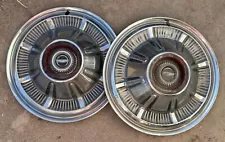 New Listing*Set of 2* Vintage 1966-1977 Ford LTD Bronco 15" Hubcaps Wheel Covers USED