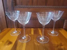 Four Emory N&N Cocktail 6 3/8 Etched Bar Glass Glasses