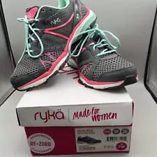 Ryka Women's VIDA RZX Cross Trainer, Iron Grey/Hyper Pink/Yucca Mint, 5 M US