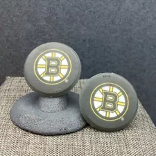 Boston Bruins Ring Lot Of Two Size 5 Acrylic Hockey NHL Black Yellow White