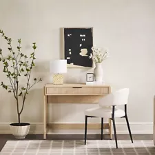 Scandinavian Modern Wood Writing Desk (Tan)