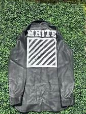 OFF-WHITE Black Denim Jacket Size XXL