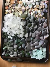 Assorted Sea Glass Beach Glass Ocean Tumbled Glass Bulk Pieces 10 pounds