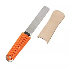 SHARPAL 325/1200# Dual-Grit Diamond Sharpening Stone with Leather Strop,Paracord