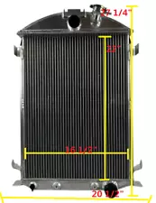 3 Row Aluminum Radiator for 1930 1931 Ford Model A Chevy Config V8 Conversion AT