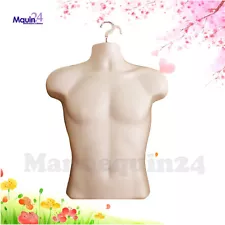 Dress Body Torso Male Mannequin Form Men Clothing Display JERSEY SHIRT - FLESH