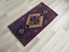 Turkish Rug, Vintage Rug,Doormat Rug, Boho Deco,Handmade Rug,Carpet 1,3 x 2,4 ft