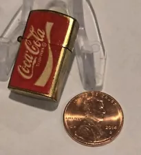 Coca Cola Coke Vintage 1970's GumBall Machine Prize Cigarette Mini Lighter Rare