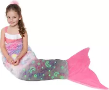 Mermaid Tail Blankets Glow in The Dark Mermaid Sleeping Bag Gifts for Girls Kids