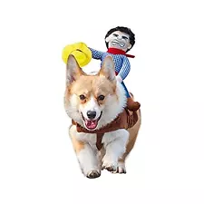 Cowboy Rider Dog Costume - Halloween Dog Costumes for Large and Extra Large D...