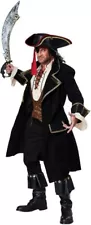 California Costume DELUXE PIRATE CAPTAIN/Men Halloween outfit Sz XL-Missing part