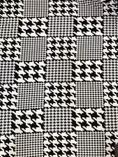 Big and Small houndstooth Print on Polyester Spandex Venezia Fabric