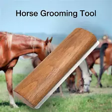 Horse Brushes For Grooming Wood Handle Stainless Steel Teeth Horse