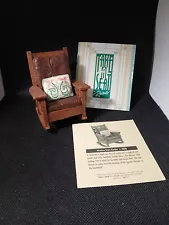 Take A Seat by Raine Mission Style Rocker Doll House Chair 1999 No Box COA