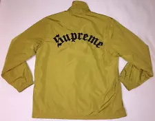 Supreme Old English Coaches Jacket Yellow 16 AW Gold Light Mastered XL Varsity X