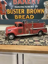 Vintage 1950s Tonka Toy Fire Truck No. 5 Pressed Steel Suburban Pumper Engine