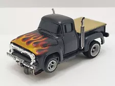 1976 AURORA AFX '56 FORD PICKUP TRUCK BLACK FLAMES SLOT CAR NEAR MINT COMPLETE